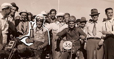 Indian riders and owners after winning a race